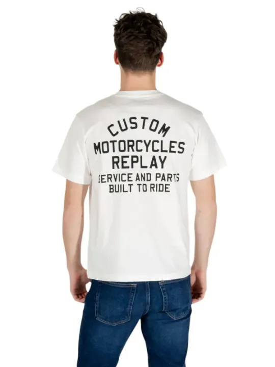 Motorrad-T-Shirt mit Aufdruck hinten