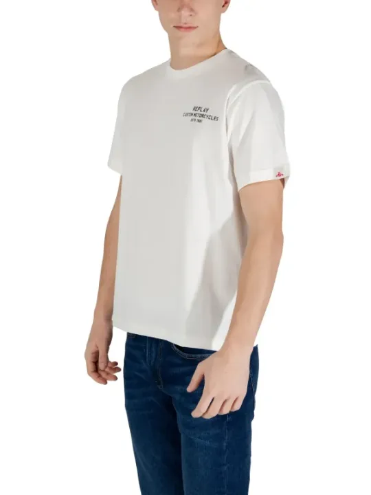 Weißes Polohemd mit Logo-Stickerei