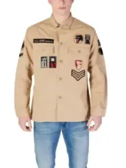 Replay Military Overshirt Creme Farbe