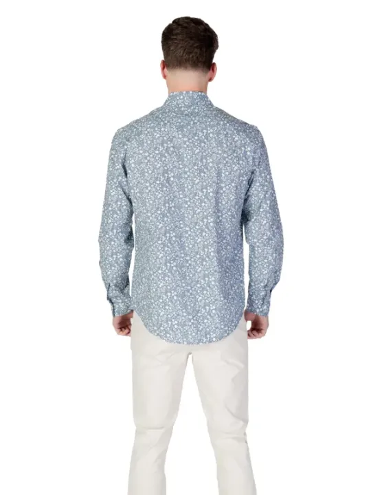 Blaues Blumenmuster Herren Hemd Replay