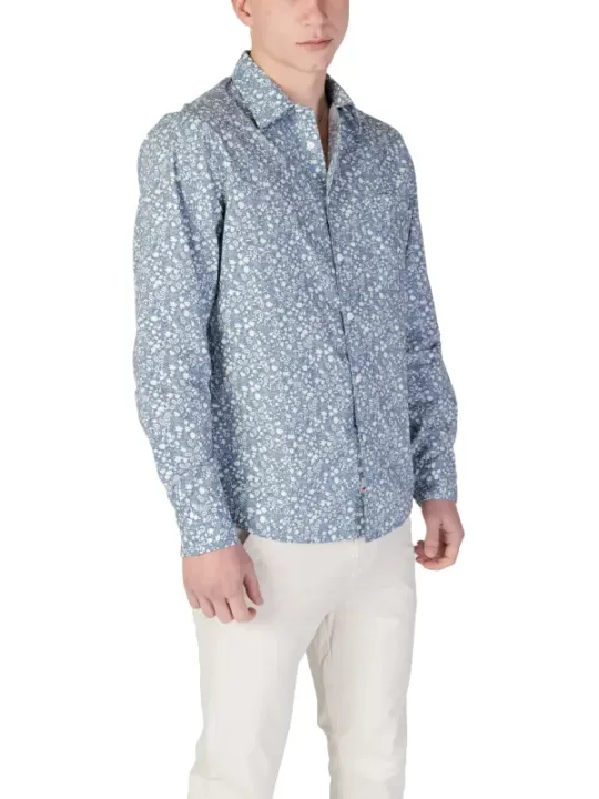 Blaues Replay Hemd mit Blumenmuster