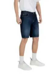 Dunkle Denim-Shorts mit ARMA-Logo