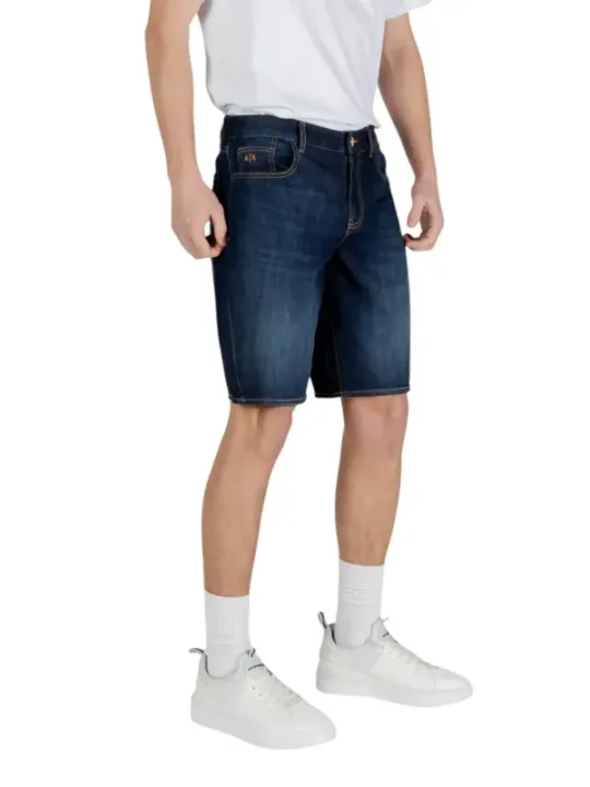 Dunkle Denim-Shorts mit ARMA-Logo