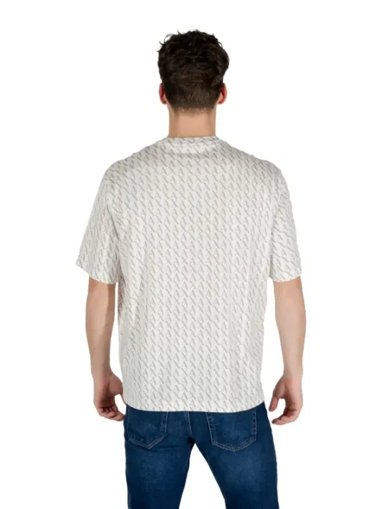 Gestreiftes graues Armani Exchange T-Shirt