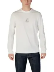 Weißes Armani Exchange Langarm-T-Shirt