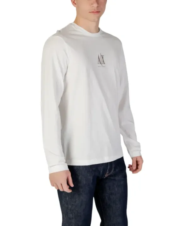 Armani Exchange Logo Langarmhemd Grau