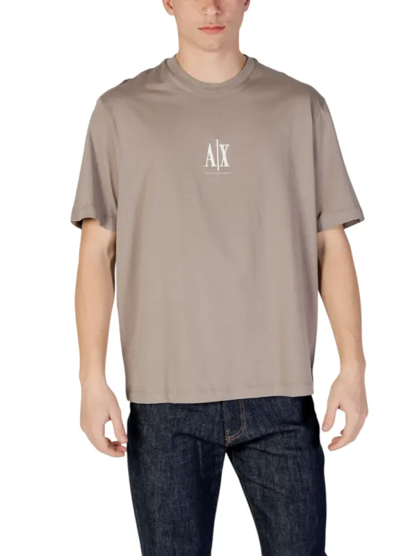 Taupe Armani Exchange Logo T-Shirt