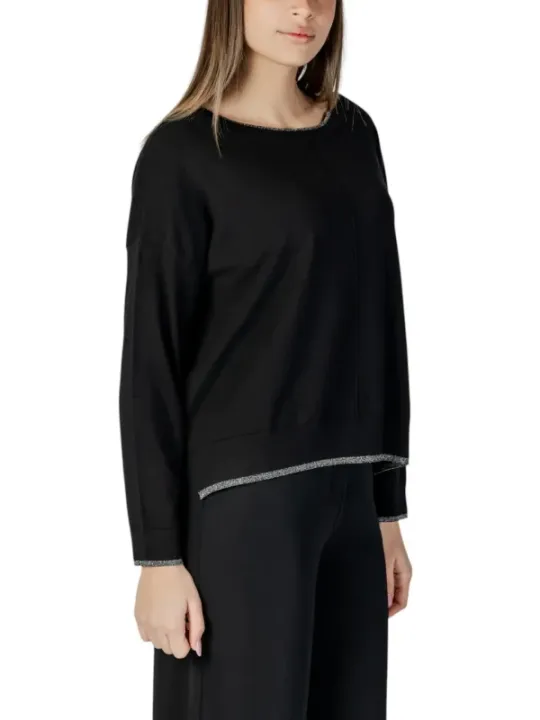 Liu Jo schwarzer Pailletten-Trainingsanzug