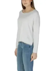 Liu Jo pastellblaues Baumwoll-Langarmshirt