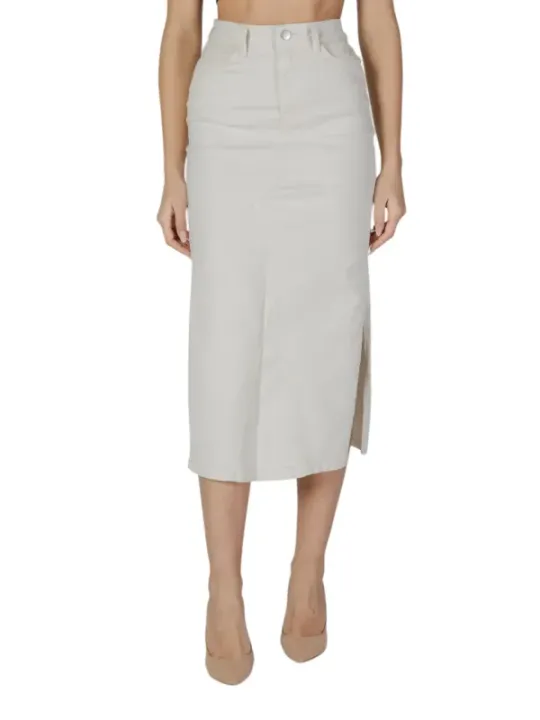 Eleganter grauer Vila Bleistiftrock Damen