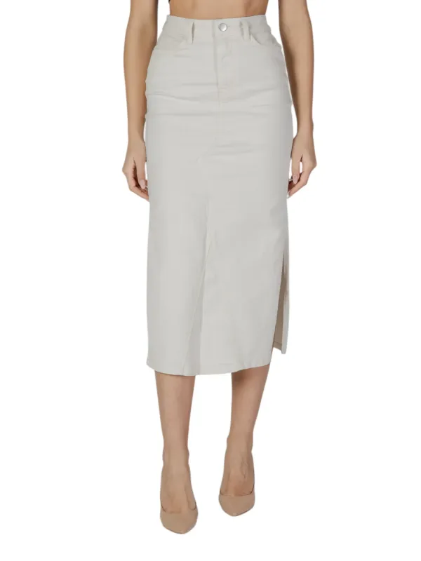 Eleganter grauer Vila Bleistiftrock Damen