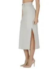 Fitted Midirock mit vorderem Schlitz