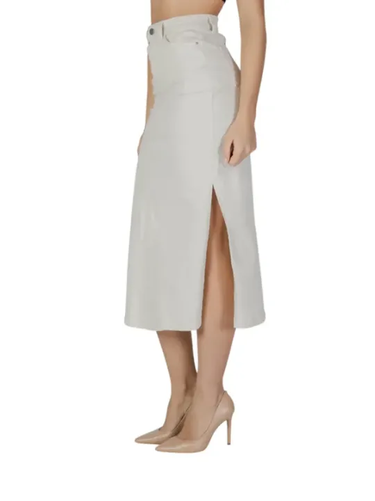 Fitted Midirock mit vorderem Schlitz