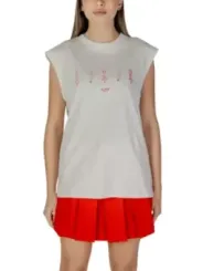 Weißes Tanktop mit Aloha-Motiv