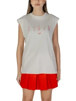 Weißes Tanktop mit Aloha-Motiv