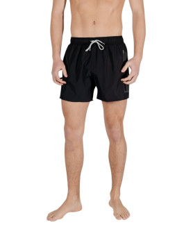 Schwarze EA7 Schwimmshorts mit Kordelzug
