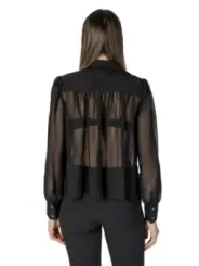 Transparente Bluse mit Rückenausschnitt