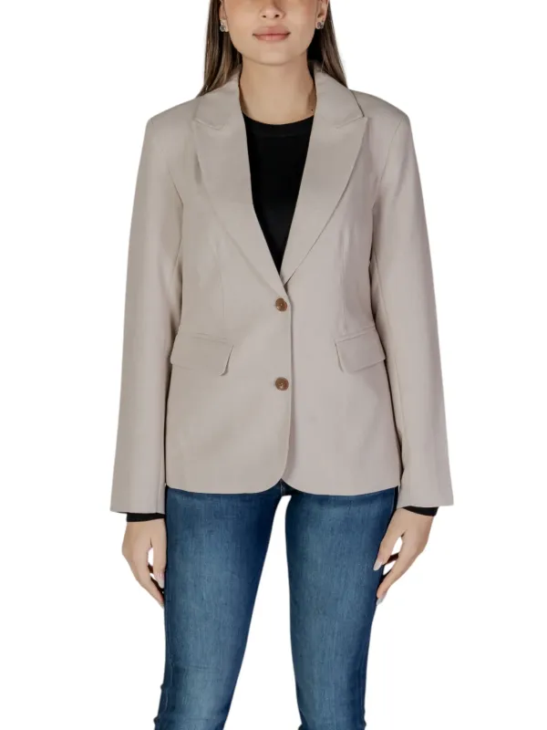 Off-white Damen Blazer mit drei Knöpfen