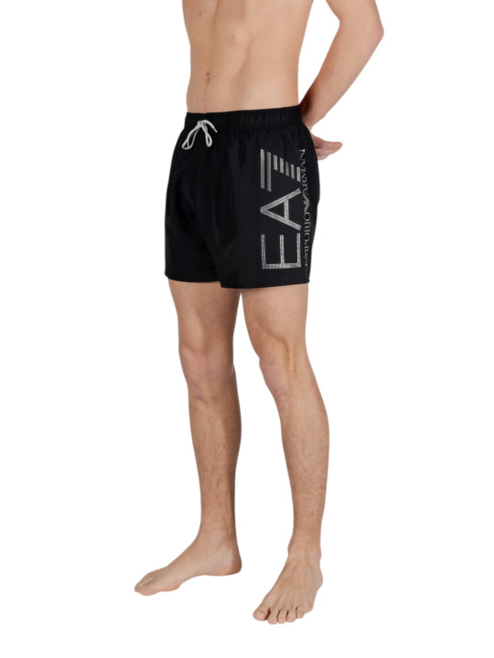 Schwarze Ea7 Badehose mit Logo