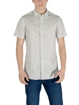 Graues Kurzarmhemd mit Taschen