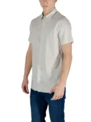 Armani Exchange Herren Kurzarmhemd Beige