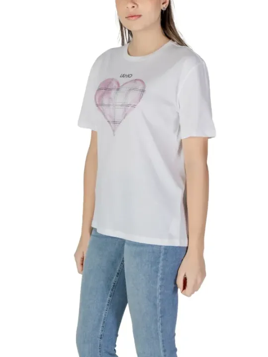 Weißes Liu Jo Herz T-Shirt