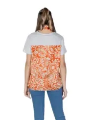 Weißes T-Shirt mit Paisley-Rücken