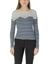 Gestreiftes Oberteil mit Spitze Morgan De Toi