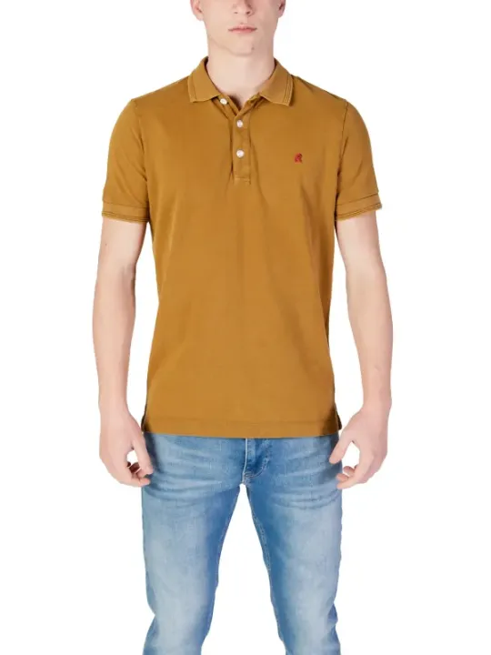 Gelbes Replay Polohemd mit Logo