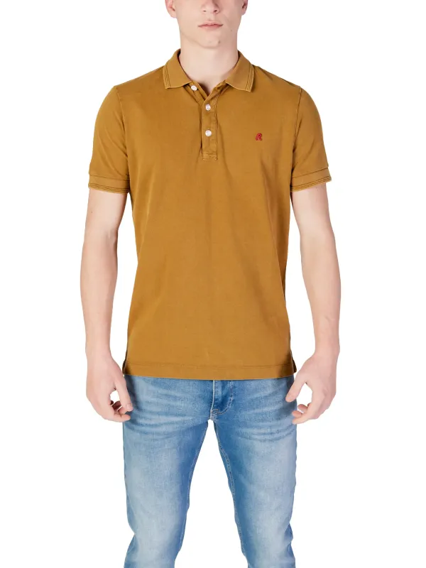 Gelbes Replay Polohemd mit Logo