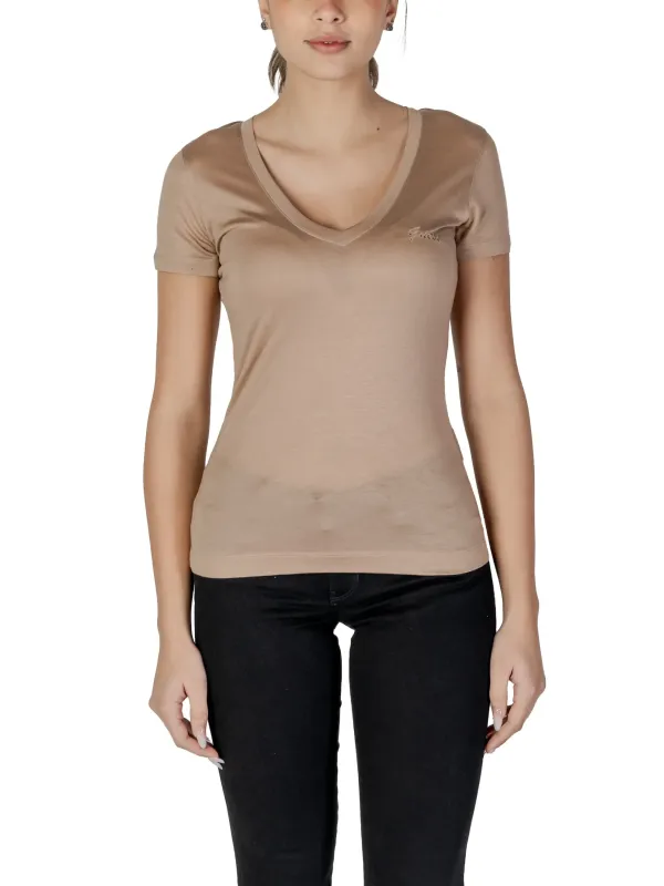 Tanshirt mit V-Ausschnitt und Taschen