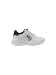 Weiße Guess Sneakers mit schwarzem Logo