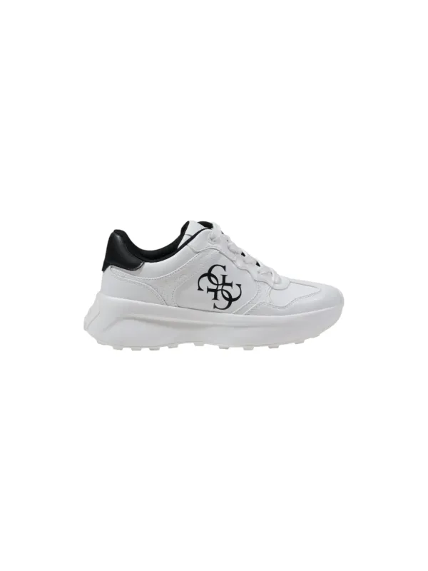 Weiße Guess Sneakers mit schwarzem Logo