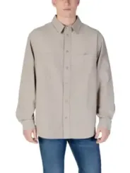 Hellbraunes Calvin Klein Hemd mit Knopfleiste