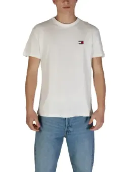 Weißes Tommy Hilfiger Baumwoll-T-Shirt