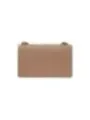 Pinko beige Leder Clutch Tasche