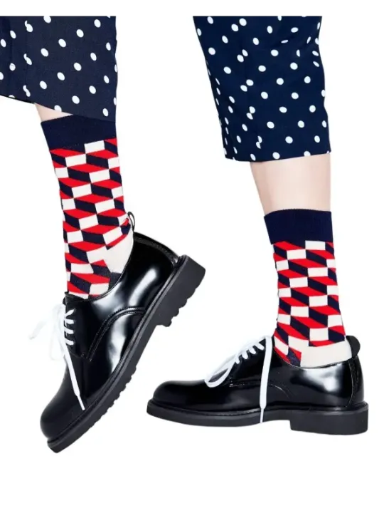 Weiße Socken mit rotem Chevron