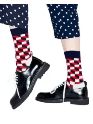 Navy Chevron-Socken mit Schuhen