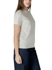 Weißes Baumwoll-T-Shirt, lockerer Schnitt