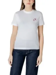 Weißes CK Logo T-Shirt Baumwolle