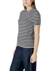 Gestreiftes Baumwoll-T-Shirt von Calvin Klein