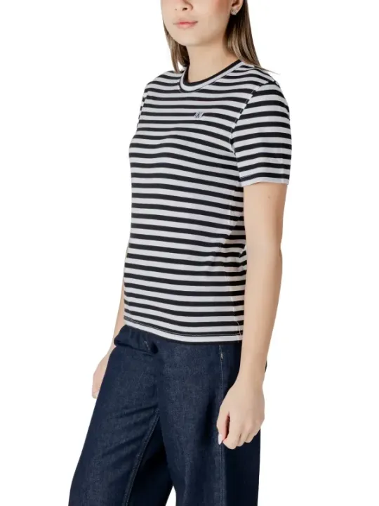 Gestreiftes Baumwoll-T-Shirt von Calvin Klein