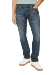 Dunkle blaue Herren Straight-Leg Jeans