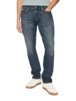 Dunkle blaue Herren Straight-Leg Jeans