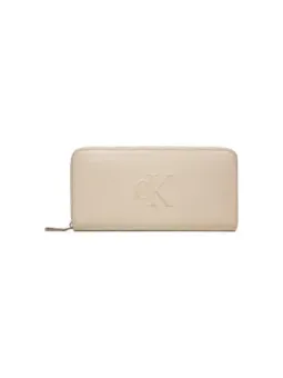 Beiger Calvin Klein Reißverschluss Geldbeutel