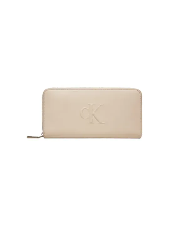 Beiger Calvin Klein Reißverschluss Geldbeutel