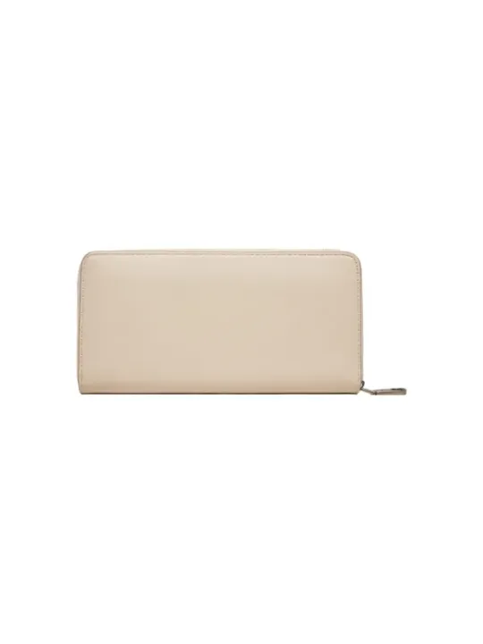 Cremefarbene Calvin Klein Geldbörse mit Reißverschluss