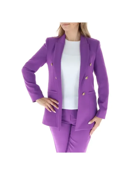 Goldknopf-Blazer mit tailliertem Schnitt