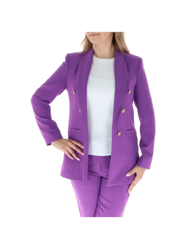 Goldknopf-Blazer mit tailliertem Schnitt