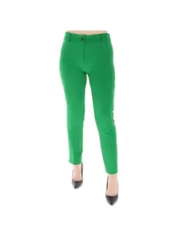 Grüne Cropped Hosen mit Absatzschuhen